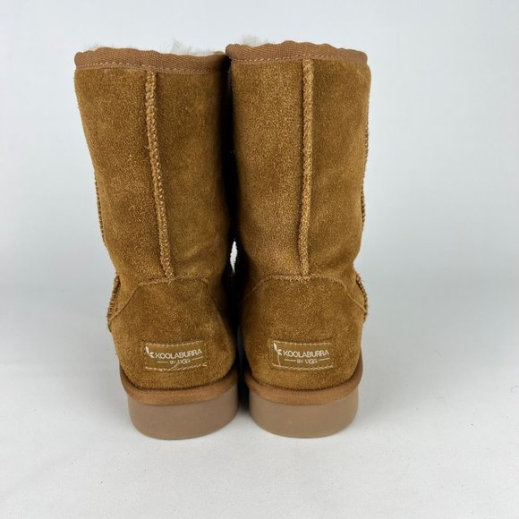 Koolaburra Ugg Koola Short Womens Boots Chestnut Brown Suede 1017090 size 9 - Picture 4 of 16